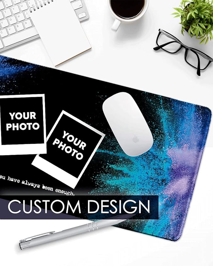 Personalized Mouse Pad – Gaming 11.8 x 31.5 inch Non-Slip Large Size Rubber Base Eco-Friendly Mat Desk Mousepad Keyboard Customized Photo Text Name Picture Gift