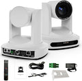 30x Optical Zoom PTZ Camera (White) HDMI/SDI/IP Video Outputs 1080P HD for Church Services Education Healthcare &amp Live Streaming