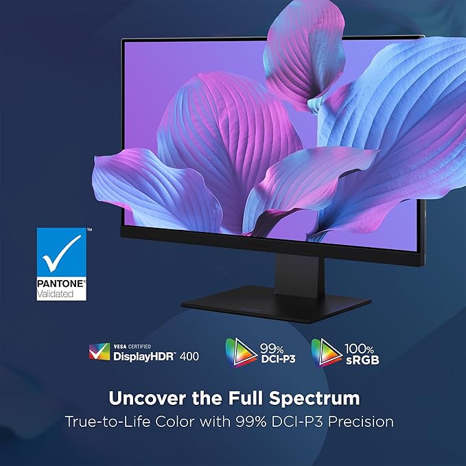 ViewSonic VP2788-5K 27 5K Mac-Ready Monitor with 100% sRGB 99% DCI-P3 Pantone Validated Advanced Ergonomics Thunderbolt 4 USB Hub HDMI and DP for Home and Office