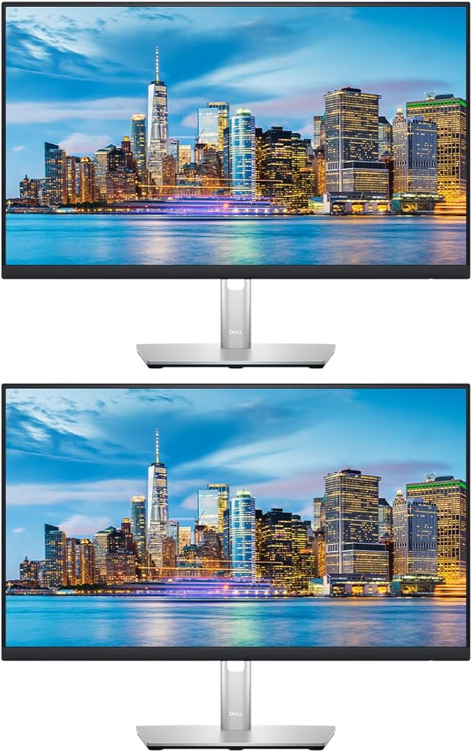 Dell P2723DE 27-inch 1440P Quad HD 2K Backlit LED LCD Monitor 2-Pack Low Blue Light Full Dock Daisy Chain IPS HDMI DisplayPort USB Hub USB-C and Ethernet (Renewed)