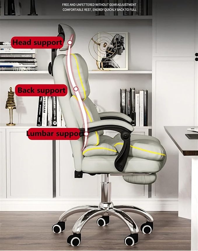 Gaming ChairErgonomic Office Computer Racing DeskHigh Back Gamer(YellowLarge)