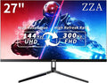 ZZA 27 Inch 4K Gaming MonitorDual Mode UHD(3840x2160) 144Hz &amp FHD（1920 * 1080） 300Hz Adaptive SyncHDMI 2.1 &amp DP 1.4 Tilt Adjustment PC Monitor VESA Black