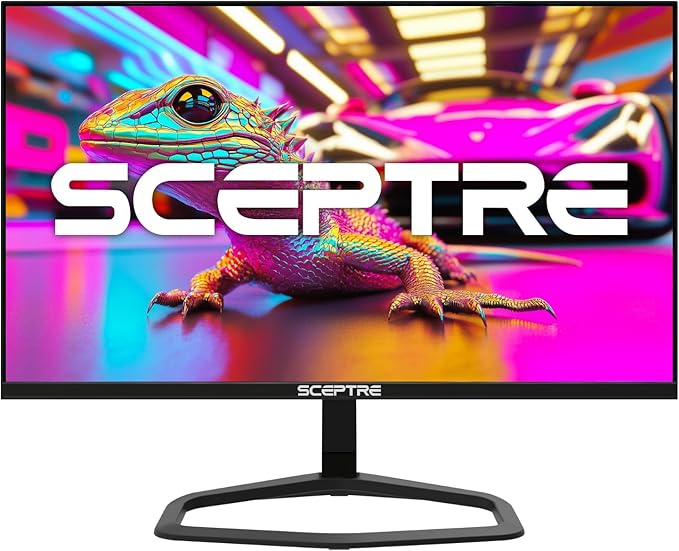 New! Sceptre 24.5-inch Gaming Monitor 240Hz 1ms DisplayPort x2 HDMI x2 100% sRGB AMD FreeSync Premium Build-in Speakers Machine Black 2026 (E255B-FWD240 Series)