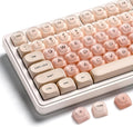 OHY PBT Keycaps XVX Pink Jelly Foundation HOA Profile 132-Key Cute Custom Keycaps (for Mechanical Keyboards with Cherry/Gateron MX Switches)-Flesh Pink（ONLY KEYCAPS）