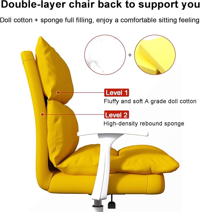 Office Chair Gaming Chair Computer Chair Upholstered Office ChairModern Swivel Chair Fabric Conference Chair High Back Gaming Chair for Home ExecutiveErgonomic Computer Chair Fabric Desk C