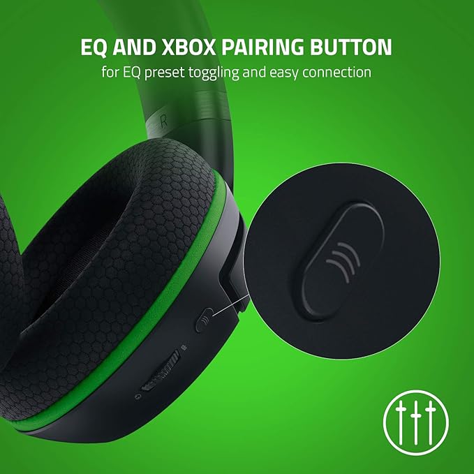 Razer Kaira Wireless Gaming Headset for Xbox Series X|S Xbox One: Triforce Titanium 50mm Drivers - Cardioid Mic - Breathable Memory Foam Ear Cushions - EQ Pairing Button - Windows Sonic - Black