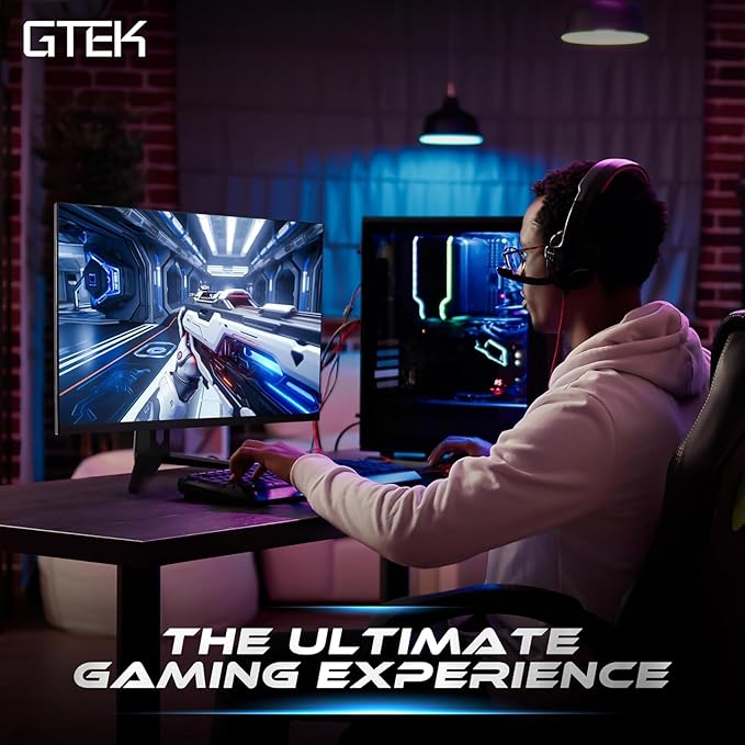 GTek 27 inch 240Hz 2K Gaming Monitor QHD 2560 x 1440P Computer Monitor Extreme Low Motion Blur Fast IPS 1ms MPRT DisplayPort/HDMI VESA Height Adjustable- Q2740P