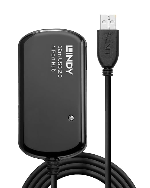 LINDY 12 Meter USB 2.0 Active Extension Pro 4 Port Hub (42783)