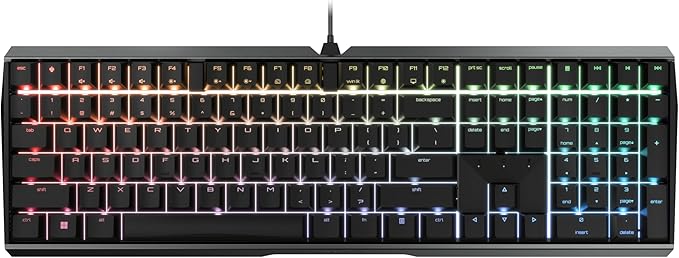 Cherry MX 3.0S Wired Mechanical Gaming Keyboard Robust Aluminum Housing RGB-Lighting Full Key Rollover Anti Ghosting MX Brown Switches Black