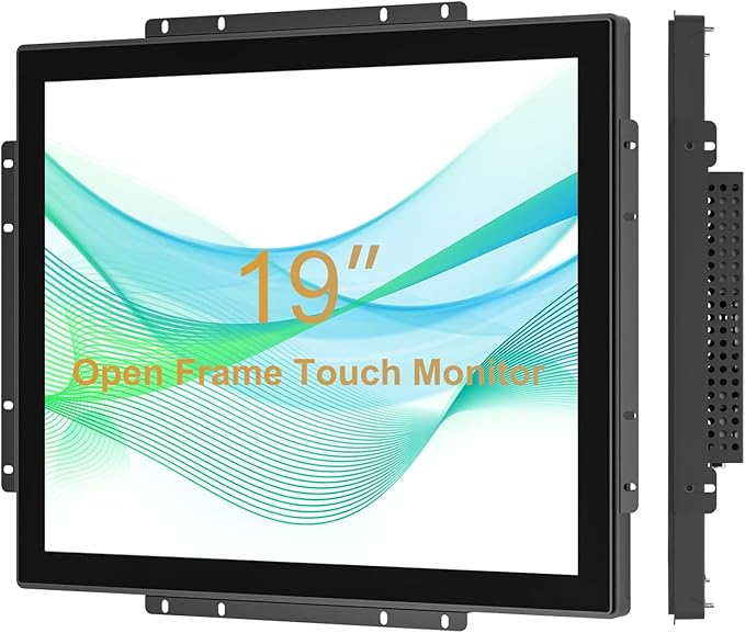 19 Inch 10 Points Industrial Capacitive Touch Monitor Surface is IP65 Waterproof 1280 x 1024 @ 60Hz TFT LCD IK08 Open Frame Design Touch Screen