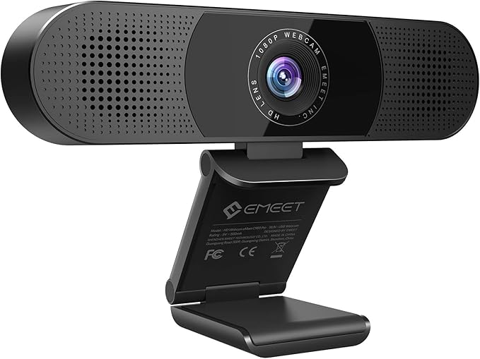EMEET 3 in 1 Webcam - 1080P Webcam with Microphone and Speakers 2K UHD