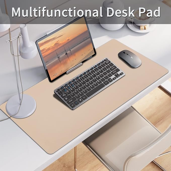 Bloss Leather Desk Pad Mouse Pad Non-Slip Desk Protector Mat/Big Mouse Pads Mouse Pad with Wrist Rest