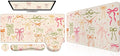 iCasso Desk Mat Large Mouse Pad Wrist Support Set XXL Large Mousepad + Keyboard Wrist Rest+Mouse Wrist Rest+Coastert with Ergonomic Design for Home Office Computer