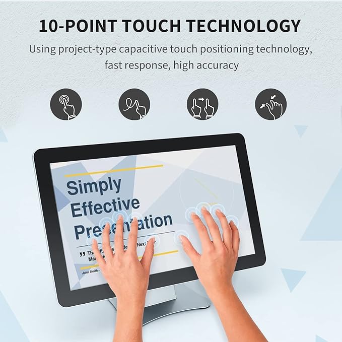 17.3 inch Android 11 Touchscreen Monitor Tablet 16:9 FHD 1080P WiFi &amp BT Built-in SpeakersRK3568 4GB RAM &amp 32GB ROM Smart Board for Classroom Meeting &amp Game