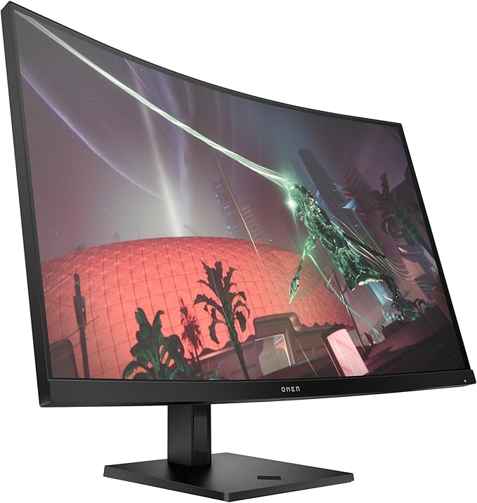 HP OMEN 32c QHD 165Hz Curved Gaming Monitor QHD Display (2560 x 1440) VA Panel 99% sRGB 90% DCI-P3 16:9 AMD FreeSync Premium Technology 32c (2023)