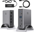 USB C Docking Station Minthouz PD3.1 Docking Station 3 Monitorswith 4K@144Hz 2*HDMI+DP 140W PD ChargeUSB-C 10Gb2*USB-A 5Gbps Gigabit Ethernet Audio/Mic for Chrome OS &amp Windows