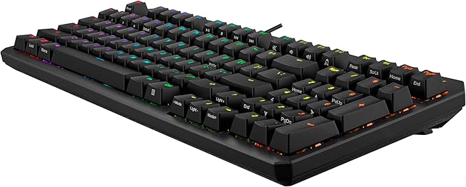 ASUS TUF Gaming K3 Gen II Wired USB Gaming Keyboard – 97-Key Compact Layout Optical-Mechanical Red (Linear) Switches PBT Keycaps Detachable Top Plate IP57 Waterproofing PC/Mac Support - Black