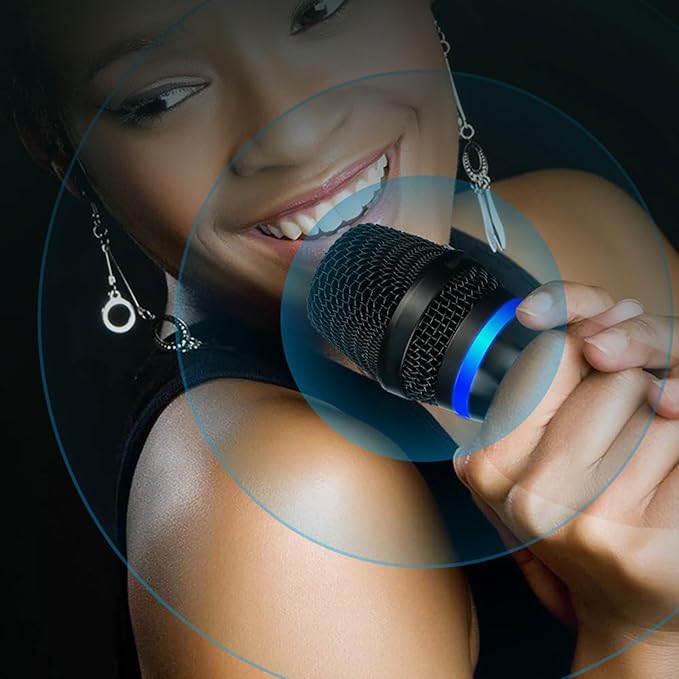 Dual None Wire Microphone Cordless Dynamic Microphone UHF Handheld Microphone with Receiver for KTV Singing