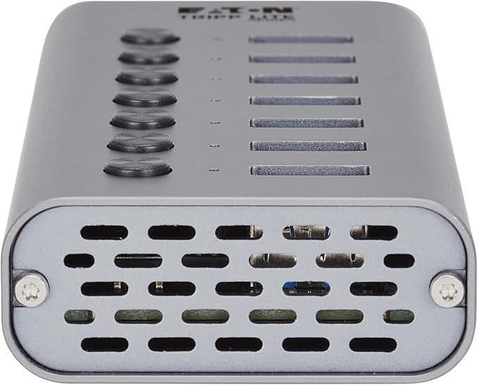 Eaton Tripp Lite Series USB C Hub 3.2 Gen 1 with 7 USB-A Ports and Individual On/Off Switch 5 Gbps Data Transfer Plug-and-Play USBC Laptop Docking Station 3-Year Warranty (U360-007-SW)