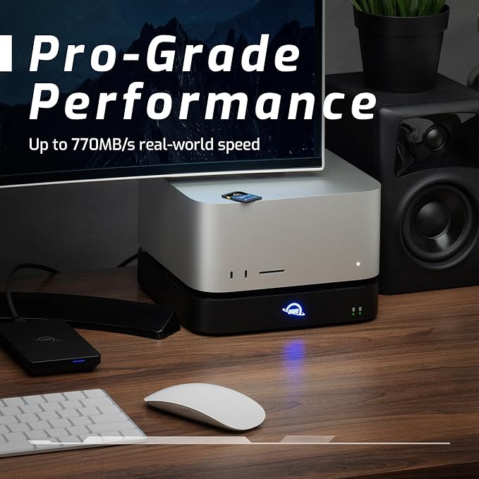 OWC (Enclosure only miniStack STX Upgradeable Expansion Solution and Thunderbolt Hub/Mini Dock with 3 Extra TB4 Ports. for Mac Studio Mac mini and Other Devices. Matte Black