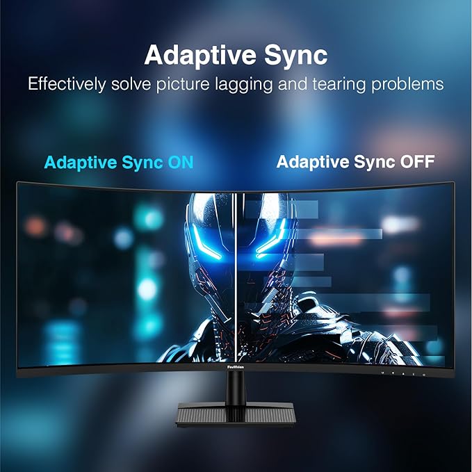 ArcticPro 34inch 200Hz Curved Gaming Monitor WQHD 3440*1440p 1ms Response Time Adaptive sync 3000:1 Contrast 3-Sided Frameless Ultra Slim 120% sRGB Bluelight Filter HDMI(TMDS)&amp DP PortsB