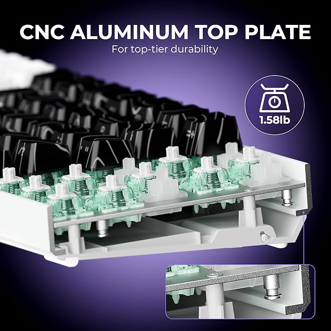 x XVX HE68 Pro Rapid Trigger Keyboard 60% PercentHall Effect Keyboard with Gateron Magnetic Jade Pro SwitchCNC Aluminum Frame Topographic Custom Mechanical Key Board for PC/Laptop/Xbox/PS4/PS5