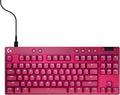 Logitech G PRO X TKL Rapid (Tenkeyless) Wired Gaming Keyboard: Magnetic Analog Switches with Rapid Trigger Lightsync RGB Detachable USB-C Cable Volume Roller &amp Media Buttons - Magenta
