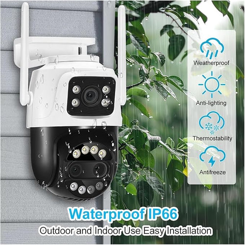 12MP 6K Camera 8X Zoom Dual Screen Human Detection and Automatic Tracking(12MP Add 32G Card)