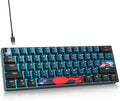 60% Mechanical Keyboard - Compact Gaming Keyboard RGB Backlit 61 Keys Red Switches USB Wired for Windows Mac Laptop PC