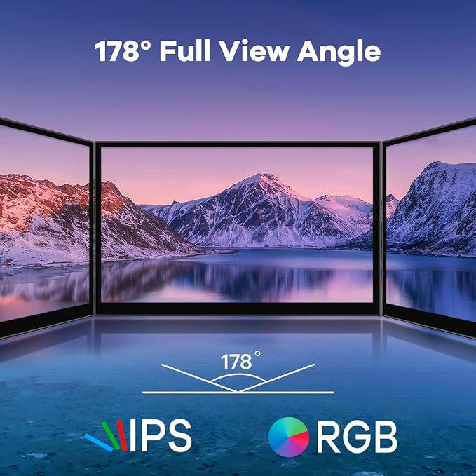 10.1 IPS LCD Capacitive Touch Screen HDMI Display Portable Monitor 1024X600 Built-in Dual Speakers for Raspberry Pi 5/4/3 Xbox PS4 Windows 7/8/10