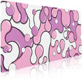 Pink Pastel Purple Mouse Pad XXL Anime Cool Geometric Japanese Extended Desk Mat 90X40 CM Non-Slip Rubber Base Stitched Edge Large Mousepad for Gaming Laptop Computer Desktop 35.4×15.7 Inch