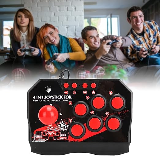 Pissente Wired Fight Stick Fight Stick Wired Joystick Fighting Stick Controller Games Accessories for Switch/PC / PS3 8.3 x 5.9 x 2.4in