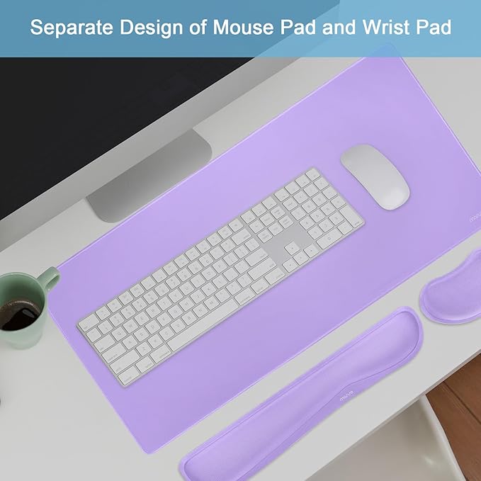 MOSISO Keyboard Mouse Pad SetLarge Gaming Mouse Pad&ampWrist Rest Support&ampCompatible with MacBook Air 13 Case 2022-2018 A2337 M1 A2179 A1932Bag&ampKeyboard Skin&ampWebcam Cover&ampScreen Pro