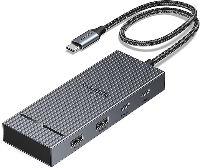UGREEN 7 in 1 Docking Station Dual Monitor USB C Hub Dual 4K@60Hz HDMI Display 10Gbps USB-A/C Data Ports 100W PD Aluminum Revodok Pro Laptop Docking Station for HP Thinkpad Dell and More