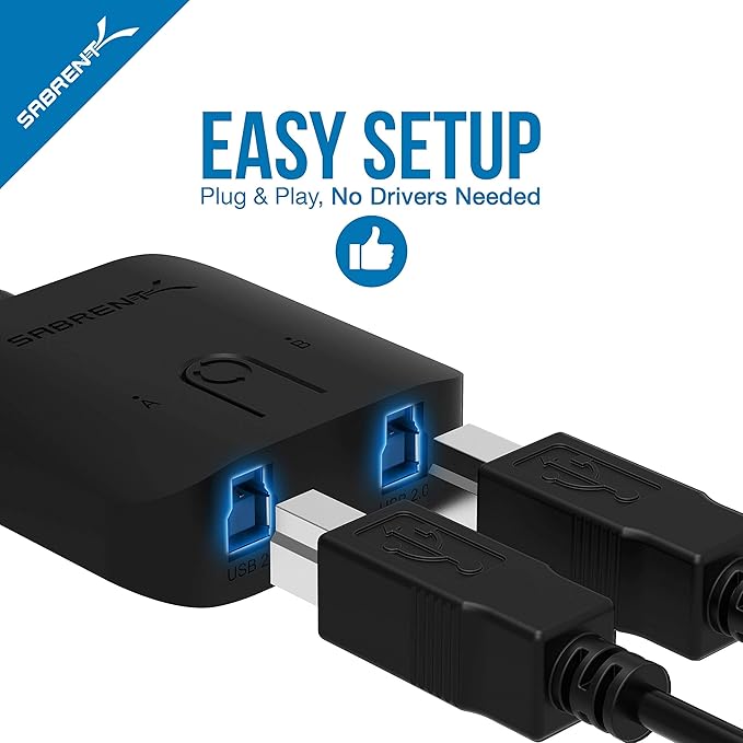 SABRENT USB 3.0 Sharing Switch for Multiple Computers and Peripherals LED Device Indicators + Premium 3-Port Aluminum Mini USB 3.0 Hub