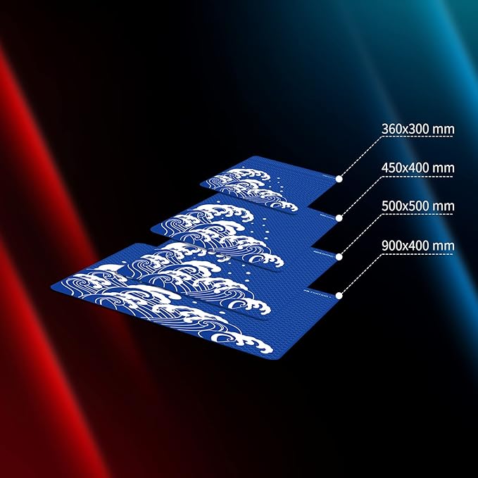X-Raypad Aqua Control Plus Wave Gaming Mouse Pad Ultra-High Precision Mouse Pad with Perfect Speed and Control Capability Consistent X and Y Glide Designed for Fps Players with Low DPI Requirements