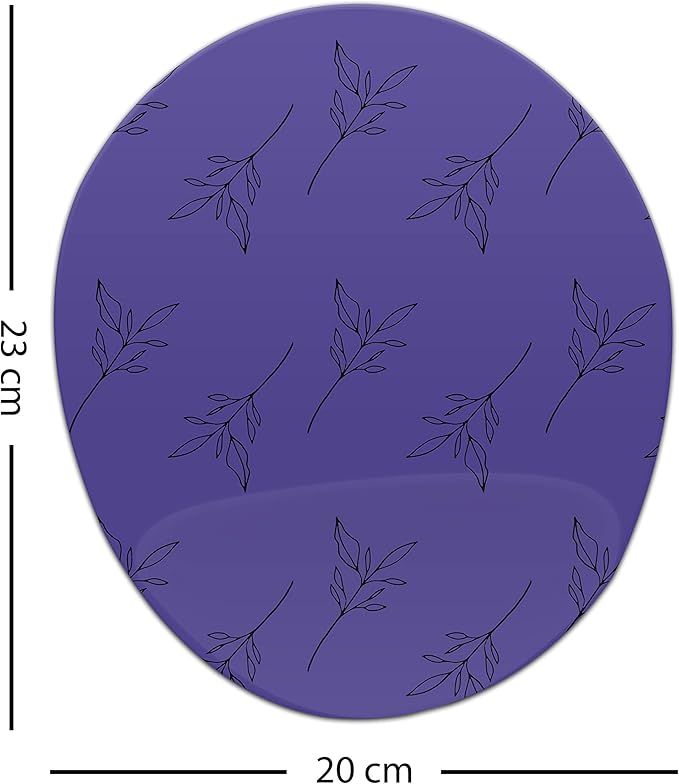 Ergonomic Mouse Pad with Wrist Rest Digital Printed Mouse Mat for Tendon Sheath Problems Non-Slip Base for Office and Home Size: 20 x 23 cm