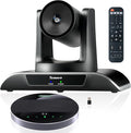 Tenveo 3X Optical Zoom 1080P 60FPS PTZ Conference System with 93°Wide-Angle Lens and MagiCall Bluetooth Speakerphone Video Output via USB 3.0/HDMI/RS485/RS232 Ideal for Large Meetings
