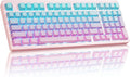 ZORNHER ZH980 Mechanical Keyboard95% Pink &amp Blue Creamy Keyboard with Number PadGaming Keyboard Full SizeShine Through PBT KeycapsCreamy Sounding Linear Switches