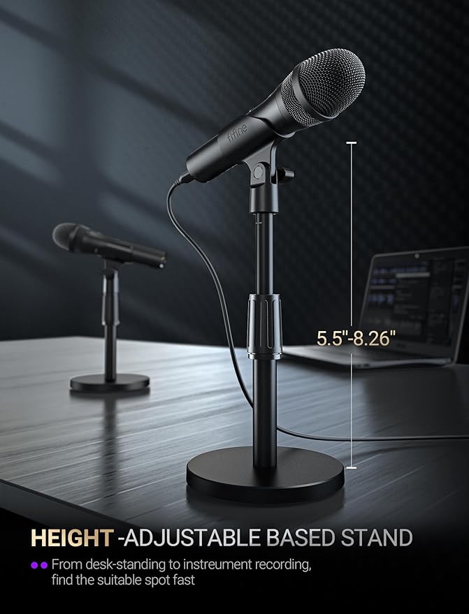 FIFINE XLR/USB Recording Microphone and Boom Arm Kit Podcast Microphone with Mute Volume Control Monitoring Mic Arm Stand Bundle with Cable Management for Vocal Voice-Over (Tank2+BM66)