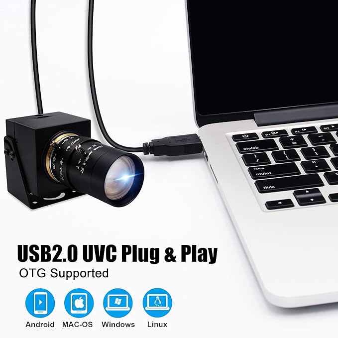 SVPRO 1080P USB Webcam with Telephoto 5-50mm Lens Full HD Computer Camera 100fps/60fps/30fps for Windows/Mac/Linux/Android