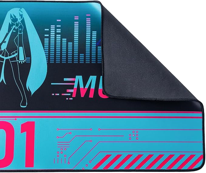 Mouse Pad with Non-Slip Rubber Base 35.4 × 15.7 Hatsune Miku Collaboration Series
