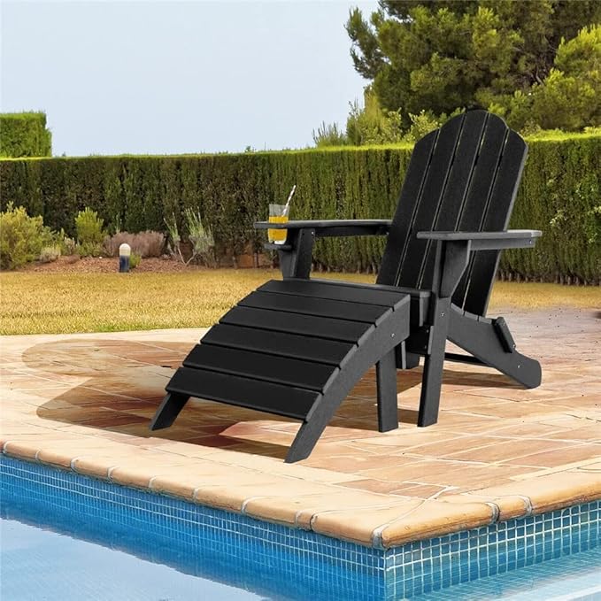 Office Chair Gaming Chair Computer Chair Folding Chair Footstool All Weather Black
