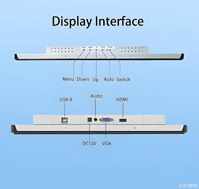 19 Inch Open Frame Capacitive Touchscreen Monitor 1280x1024 Resolution 5:4 Aspect Ratio WaterproofVESA+Panel Mount for Kiosk Automation POSVendingHMI and Digital Signage 7x24h Work