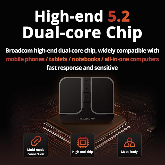 Mini Square Mouse - 2.4GHz Wireless Dual Bluetooth Connection Compatible with All Major Operating Systems - High Precision Sensor Customizable Multi-Function Buttons (Silver)