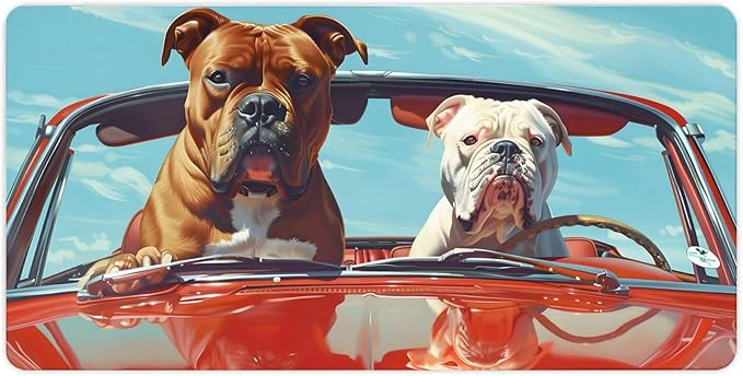 XXL Gaming Mouse Pad Animal Drive Dog XXL Gaming Mouse Pad Large Desk Mat Protector for Desktop Anti-Slip Rubber Extended Computer Keyboard Mat Writing Pad for Work Office 15.7 * 35.4 inB-1756
