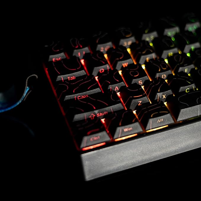GK GAMAKAY x NaughShark NS68 Hall Effect Rapid Trigger Wireless Gaming Keyboard Bluetooth/USB-C/2.4GHz 8KHz Polling Rate 0.01mm RTOutemu Peach Crystal Magnetic Switch Keyboard (Black-Side Printed)