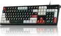 MageGee Creamy KeyboardK2 Keyboard Wired RGB Backlit 104 Keys Waterproof Ergonomic KeyboardsPC for PC/loptop/MAC - Knight Red