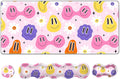 Gaming Mouse Pad Keyboard Wrist Support 4 in1 Mousepad with Wrist Keyboard Rest Computer Desk Mat Non-Slip Desk Pad Protector with Memory Foam Easy Typing Pain Relief I Cute Hippie Smiley