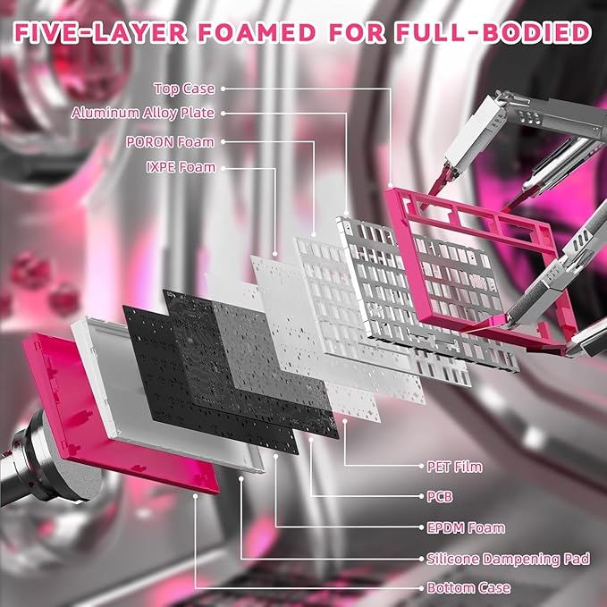 ATTACK SHARK R82HE Rapid Trigger Wired Mechanical Gaming Keyboard TKL NKRO RGB with 8K Polling0.005mm Accuracy256K Scan Rate5 Layer Sound DampedHall Effect Magnetic Switch for PC Mac(Rose Contour)